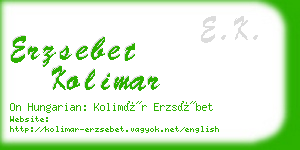 erzsebet kolimar business card